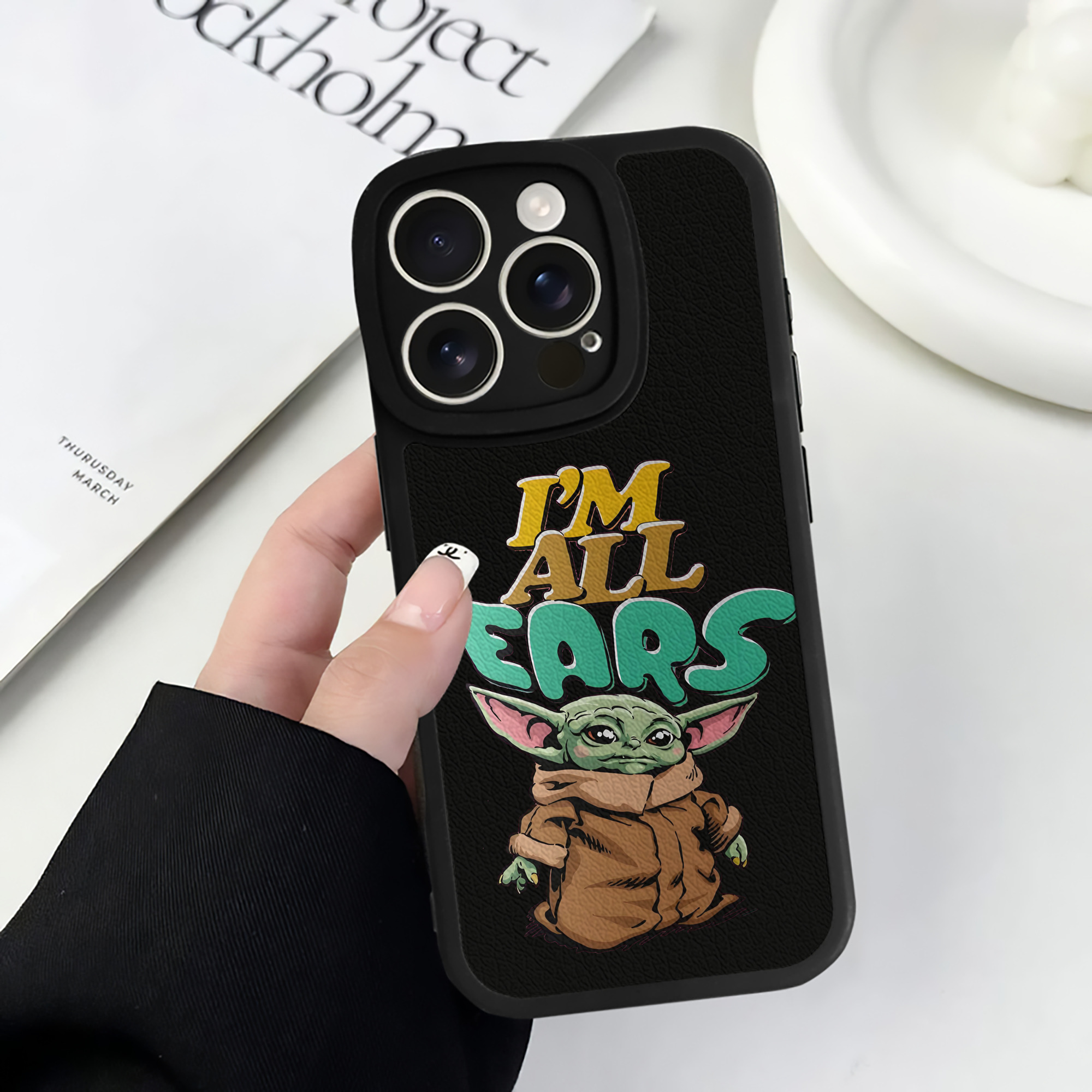 （画像用） スター・ウォーズ Star Wars 【iPhone 16シリーズ対応】シリコンスマホケース（レザー調） 材質：シリコン
